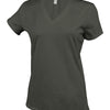 Ladies' short-sleeved V-neck T-shirt