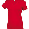Ladies' short-sleeved V-neck T-shirt