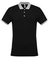Two-tone piqué polo shirt
