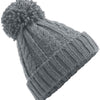 Cable knit melange beanie