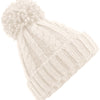 Cable knit melange beanie