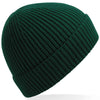 Engineered knit ribbed beanie