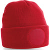 Circular patch beanie