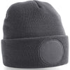 Circular patch beanie