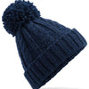 Cable knit melange beanie