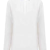Women's pleat front long sleeve blouse