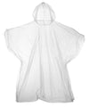 Kids emergency hooded plastic poncho