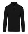 Jersey knit long sleeve polo shirt