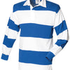 Sewn stripe long sleeve rugby shirt