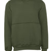 Unisex raw-seam crew pullover