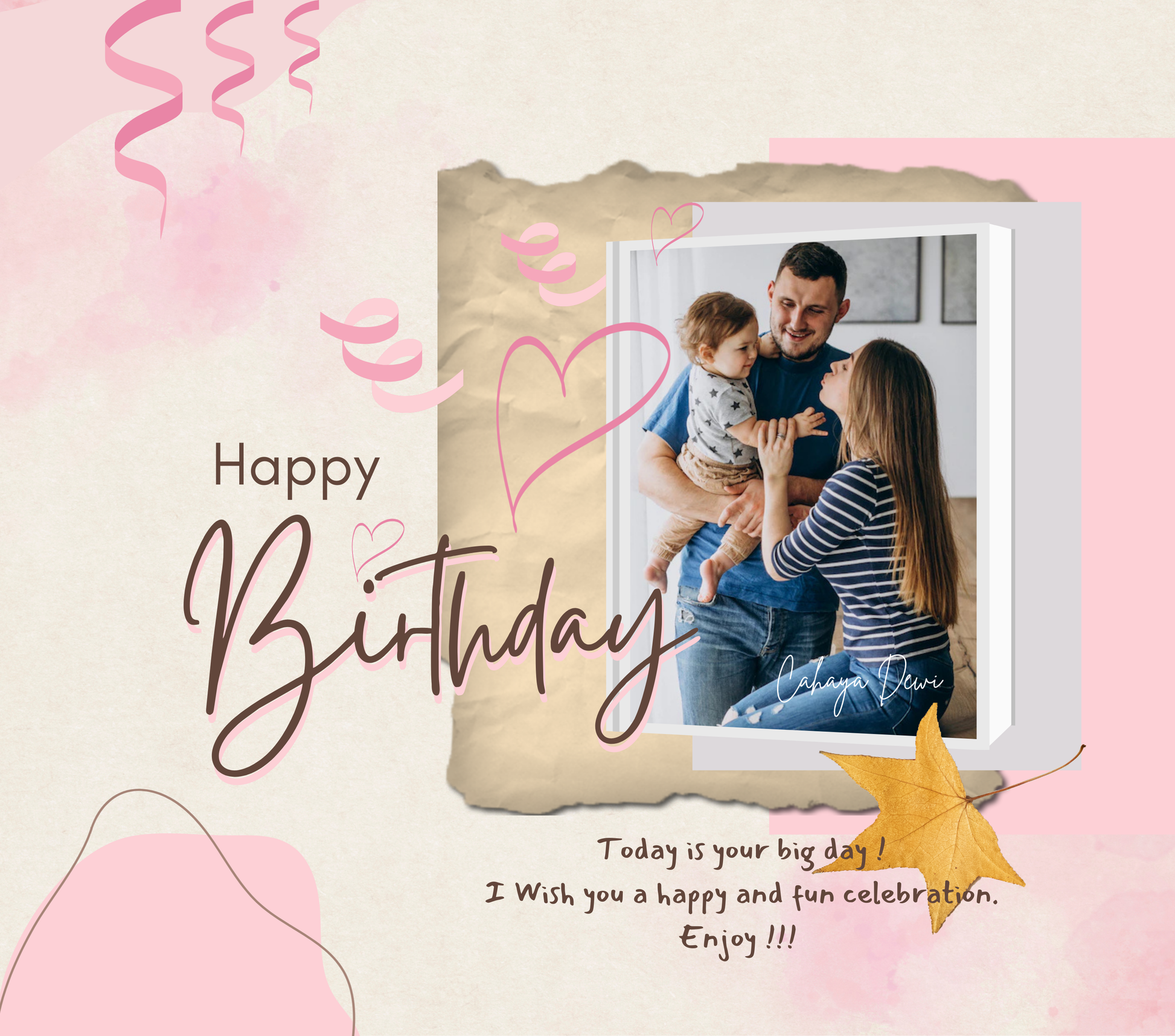 Birthday Photo Slate - Luxe Custom Designer