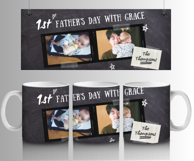 1st Fathers Day Photo Mug by Luxe Sensational