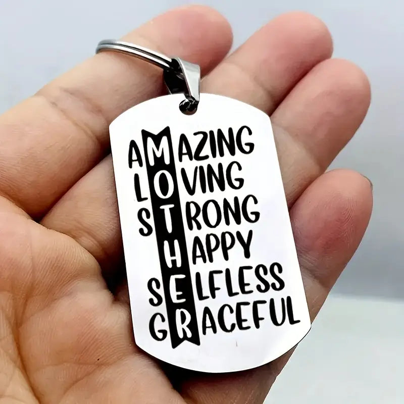 Stainless Steel Mother Keyring by Luxe Sensational