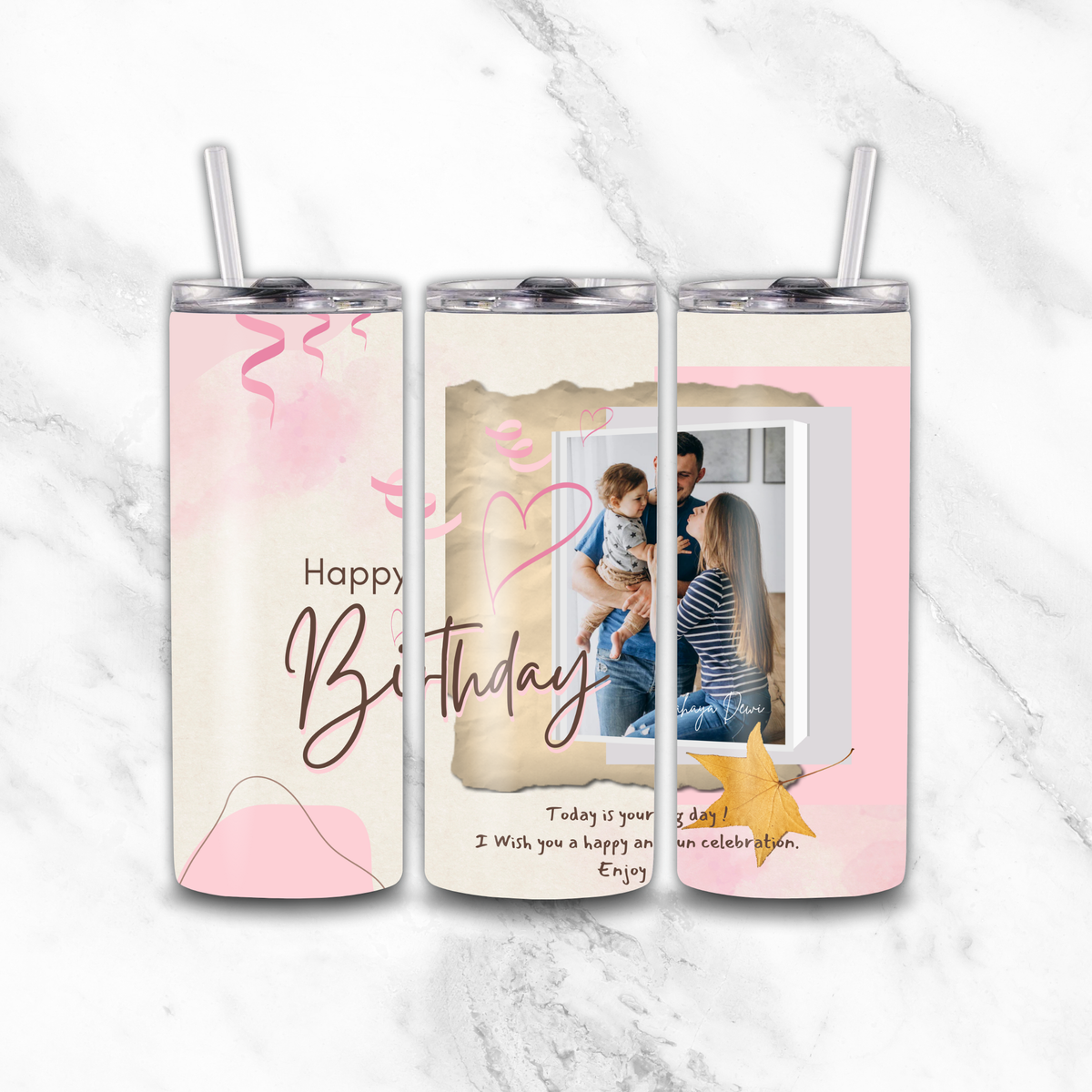 Birthday Photo Tumbler by Luxe Sensational