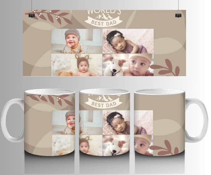 4 Image worlds best dad mug by Luxe Sensational