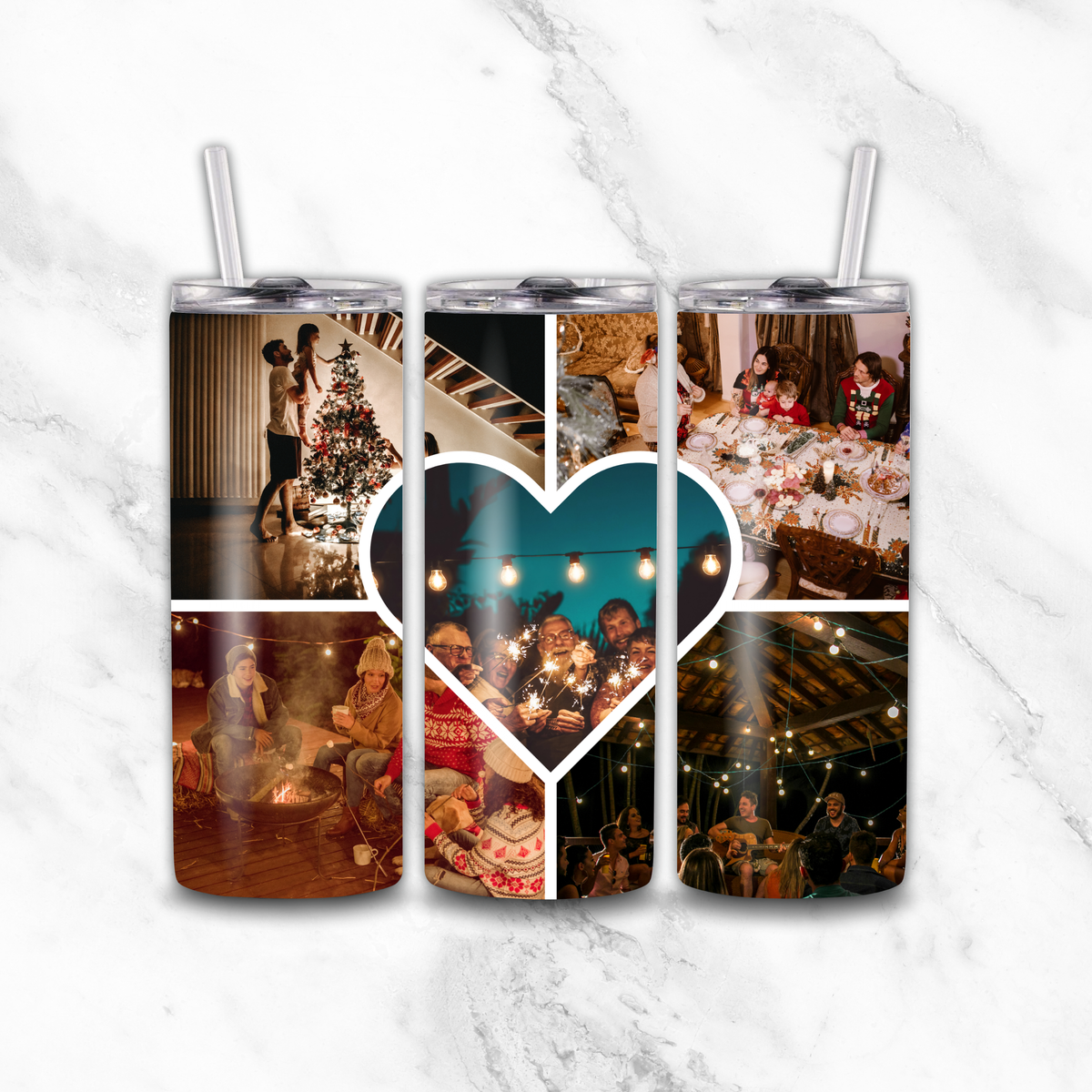 5 Image Heart Tumbler by Luxe Sensational