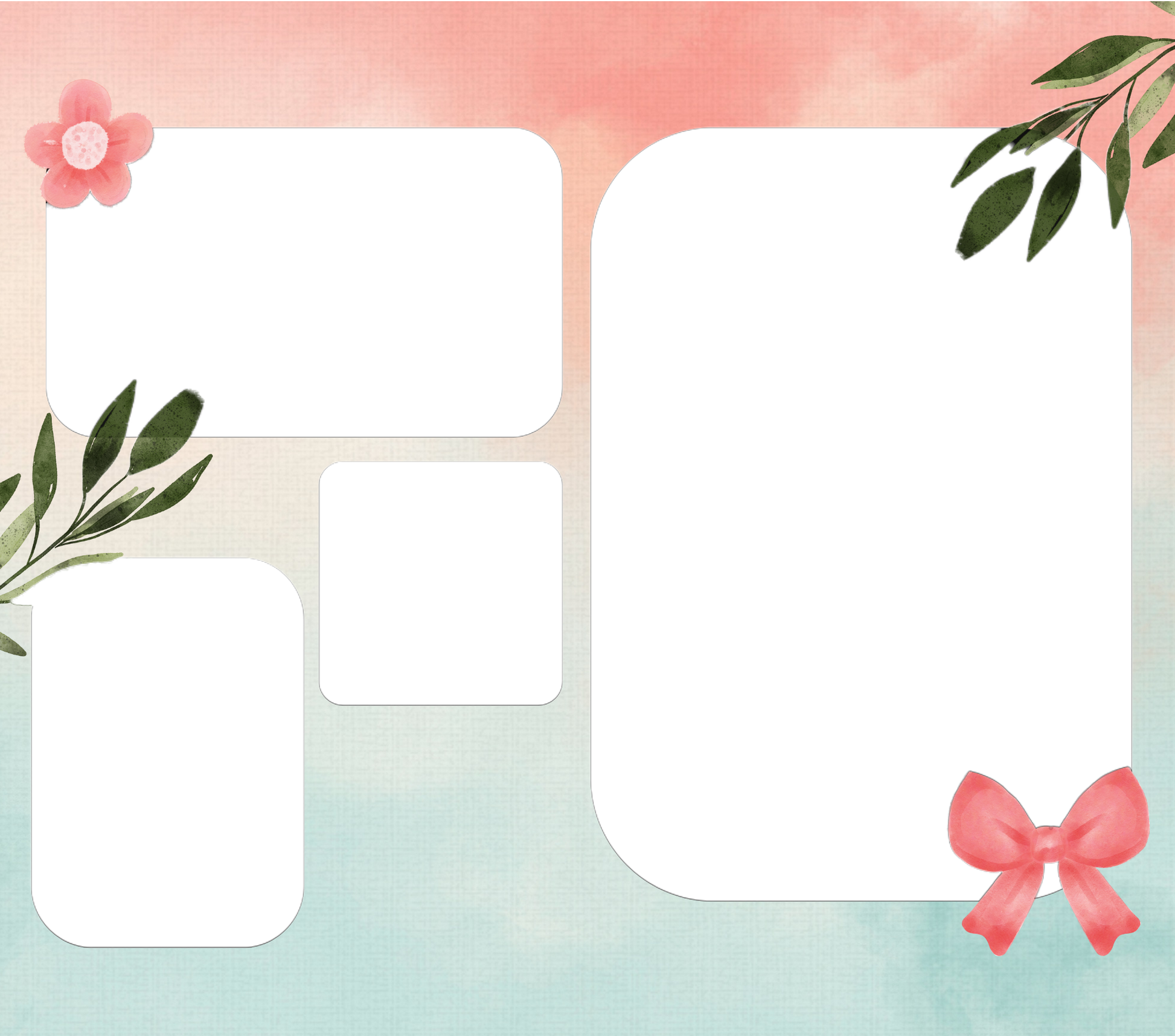 4 Image Photo Slate With Text - Luxe Custom Designer