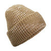 Chunky knit reverse patch beanie