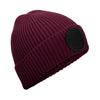 Circular fashion patch beanie
