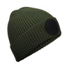 Circular fashion patch beanie