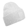 Deep-cuffed tonal patch beanie