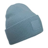 Deep-cuffed tonal patch beanie