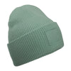 Deep-cuffed tonal patch beanie