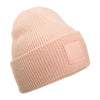 Deep-cuffed tonal patch beanie