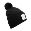 Appliqué patch pom beanie