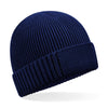 Organic cotton engineered patch beanie