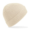 Engineered knit ribbed beanie