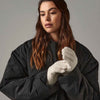Cosy ribbed-cuff gloves