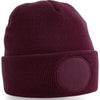 Circular patch beanie