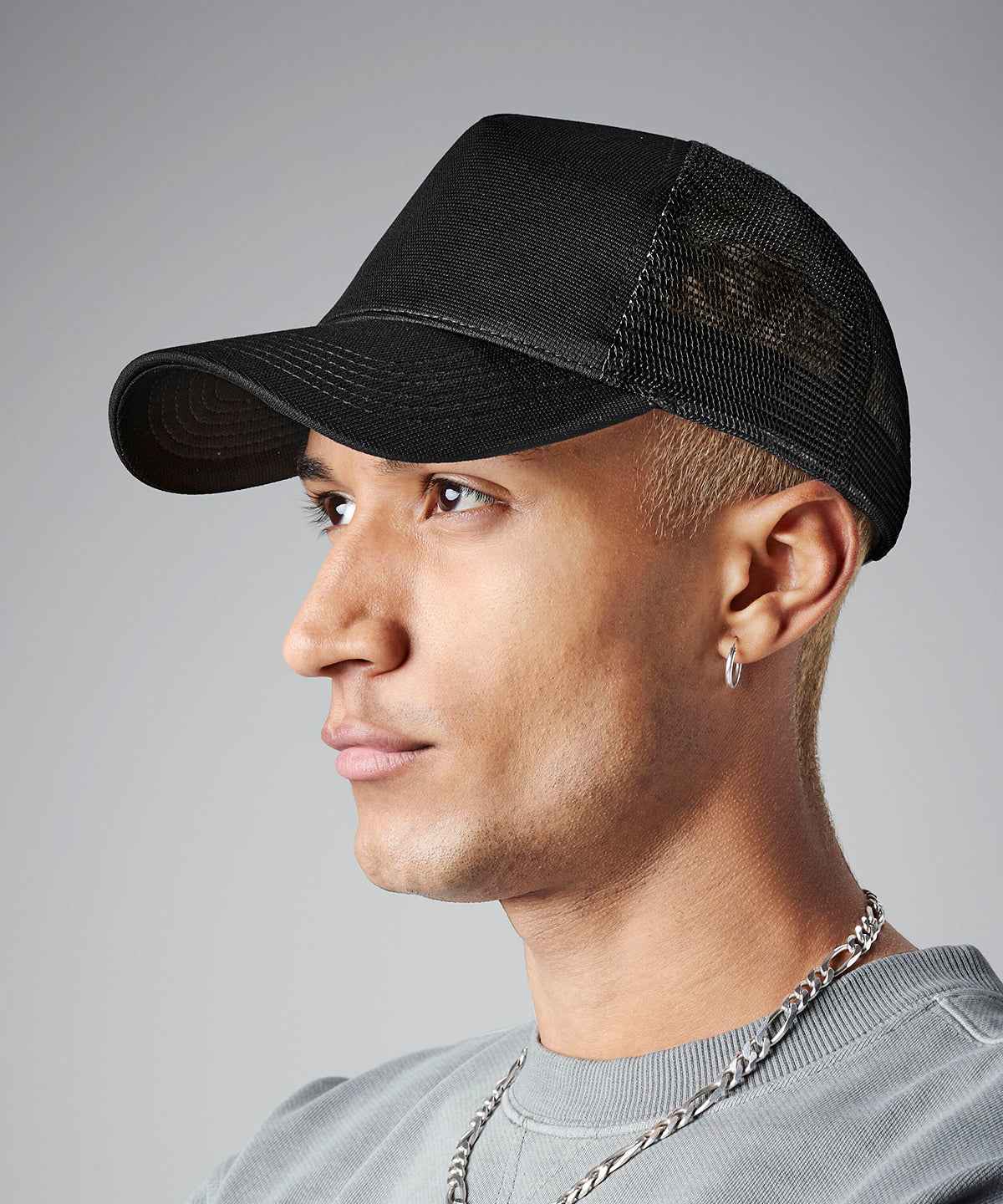 Microknit snapback trucker