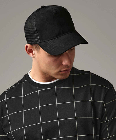 Suede snapback trucker