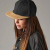 Suede peak snapback