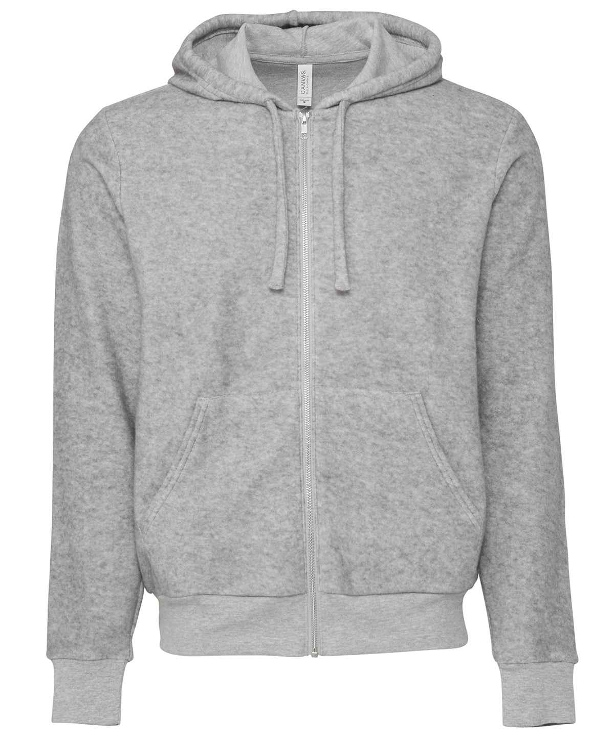 Unisex sueded fleece full-zip hoodie
