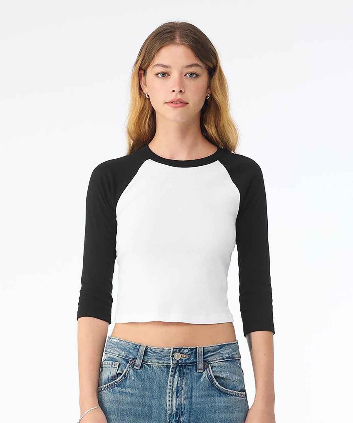 Women’s micro rib 3/4 raglan baby t-shirt