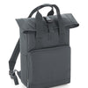 Twin handle roll-top backpack
