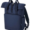 Recycled twin handle roll-top laptop backpack