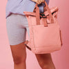 Recycled mini twin handle roll-top backpack