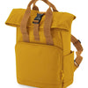 Recycled mini twin handle roll-top backpack