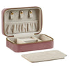 Velvet travel jewellery box