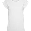 Women's organic extended shoulder tee