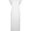  Women’s long extended shoulder dress