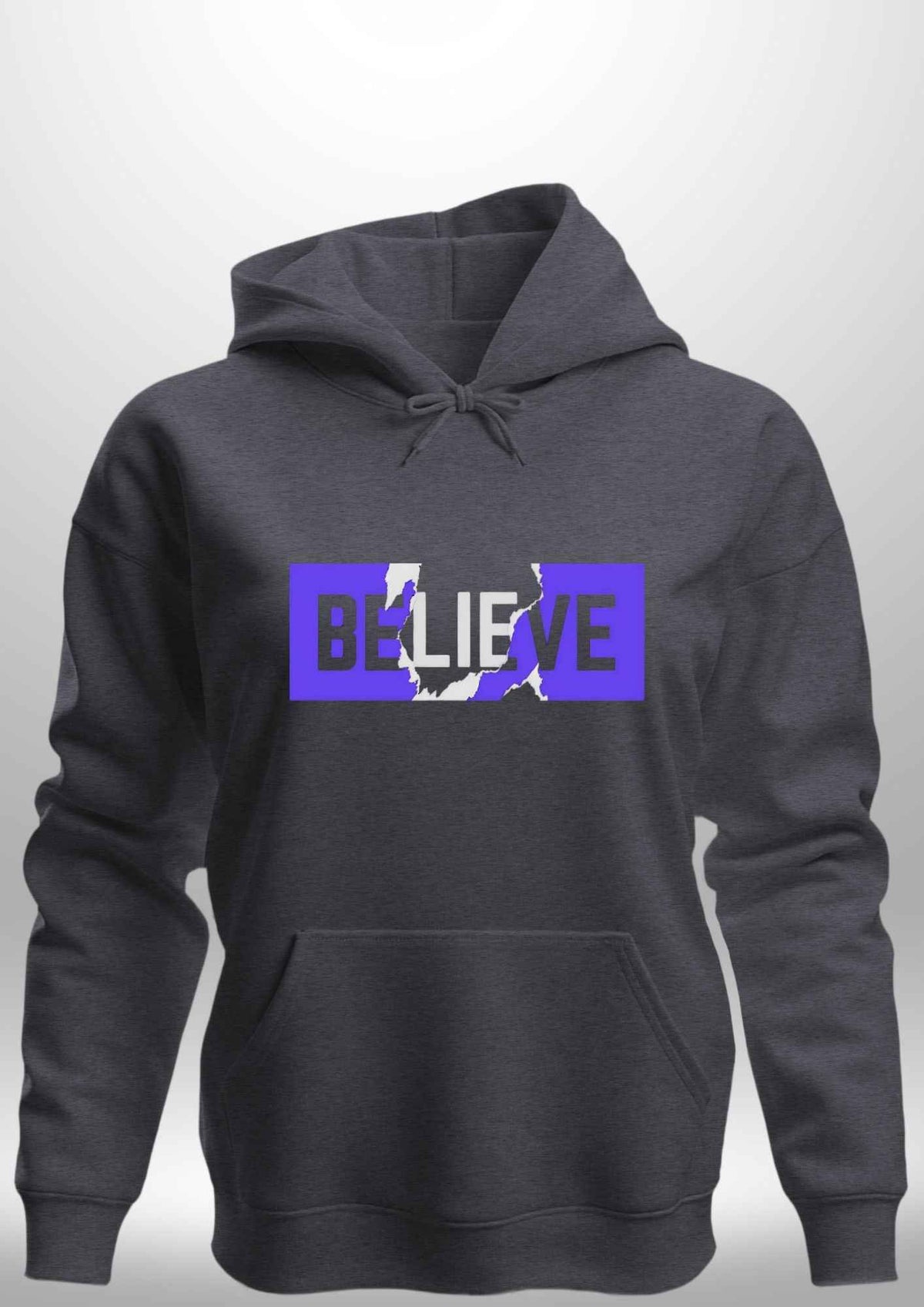 Blue "Believe" Luxe Hoodie by Luxe Sensational