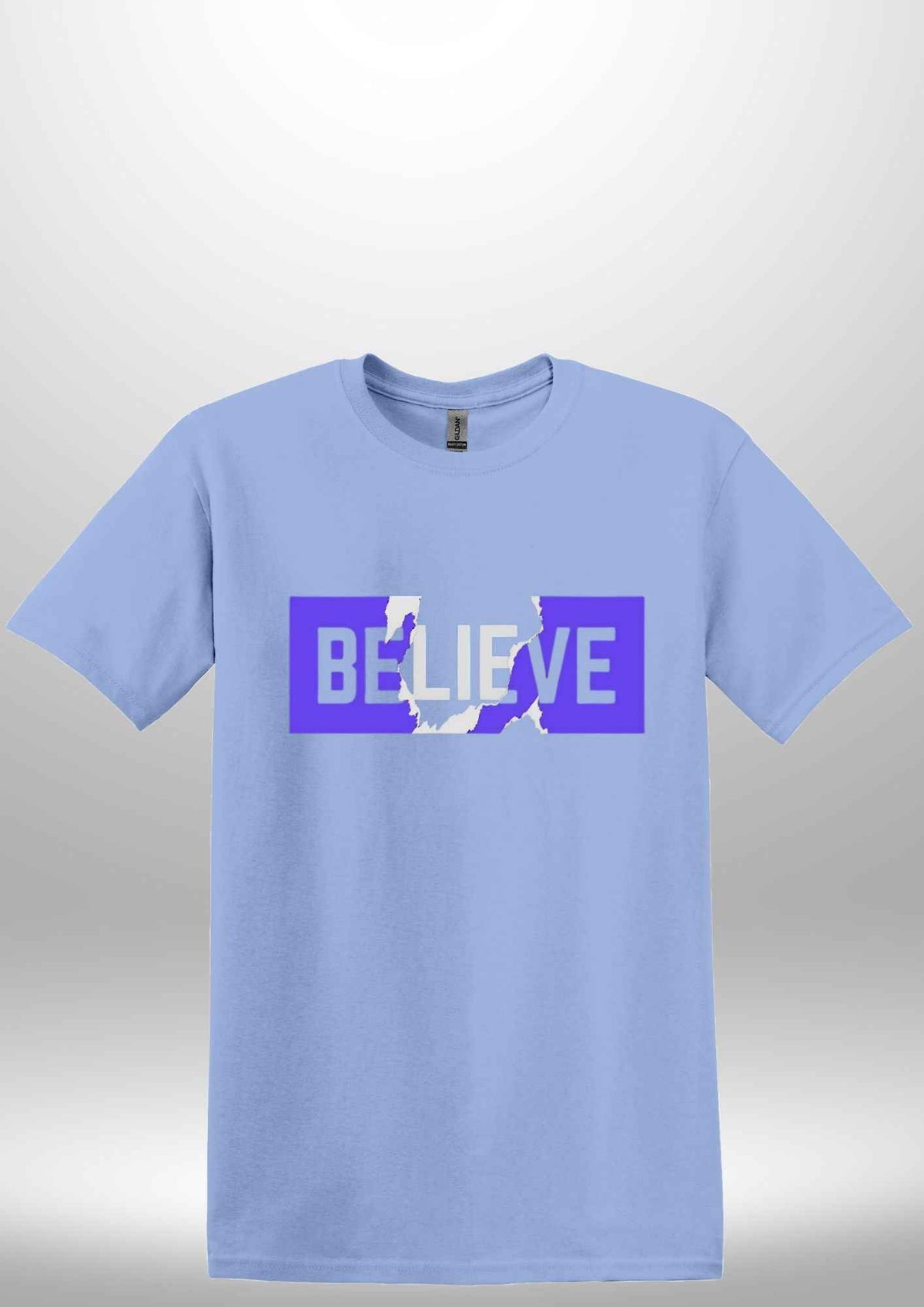 Blue "Believe" Luxe T-shirt by Luxe Sensational
