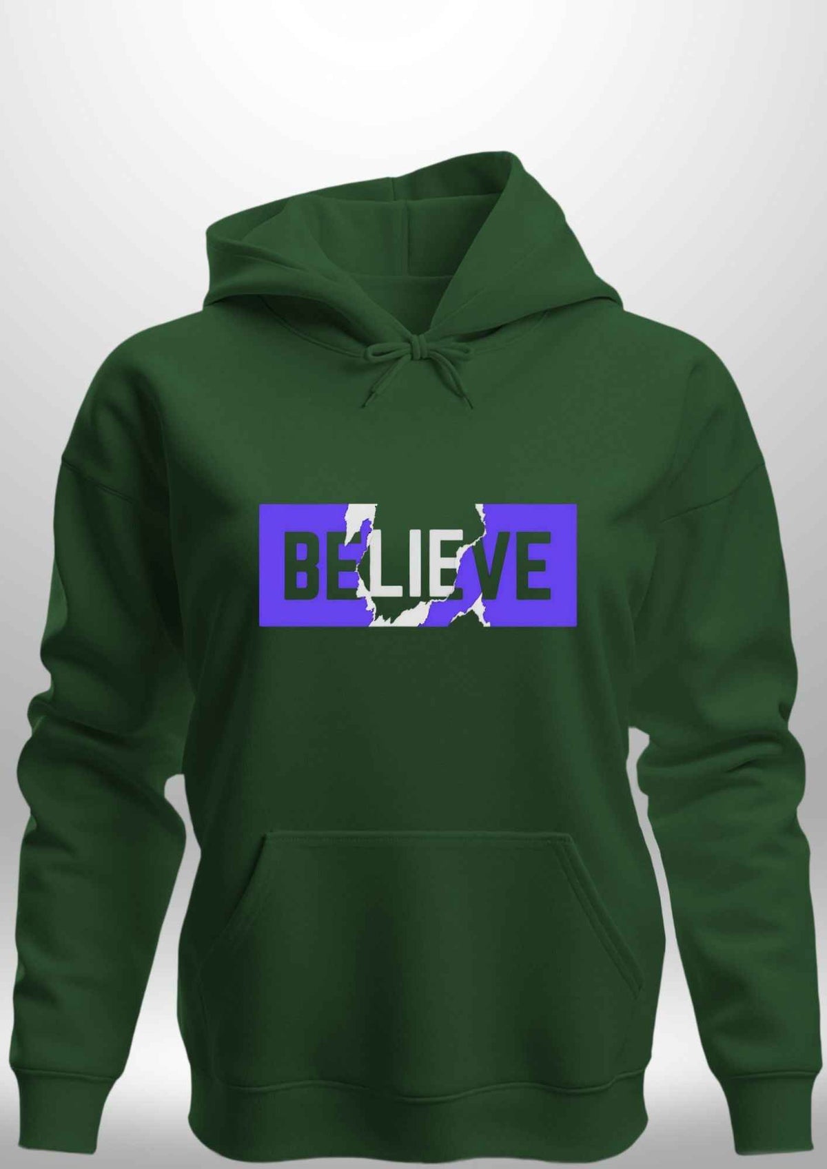 Blue "Believe" Luxe Hoodie by Luxe Sensational