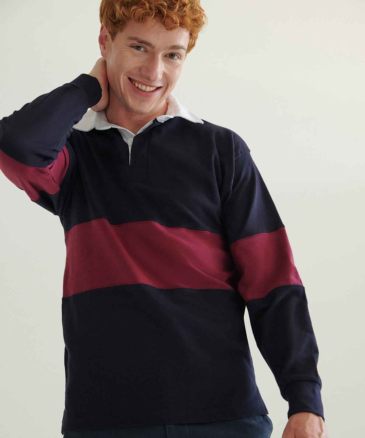 Panelled rugby shirt