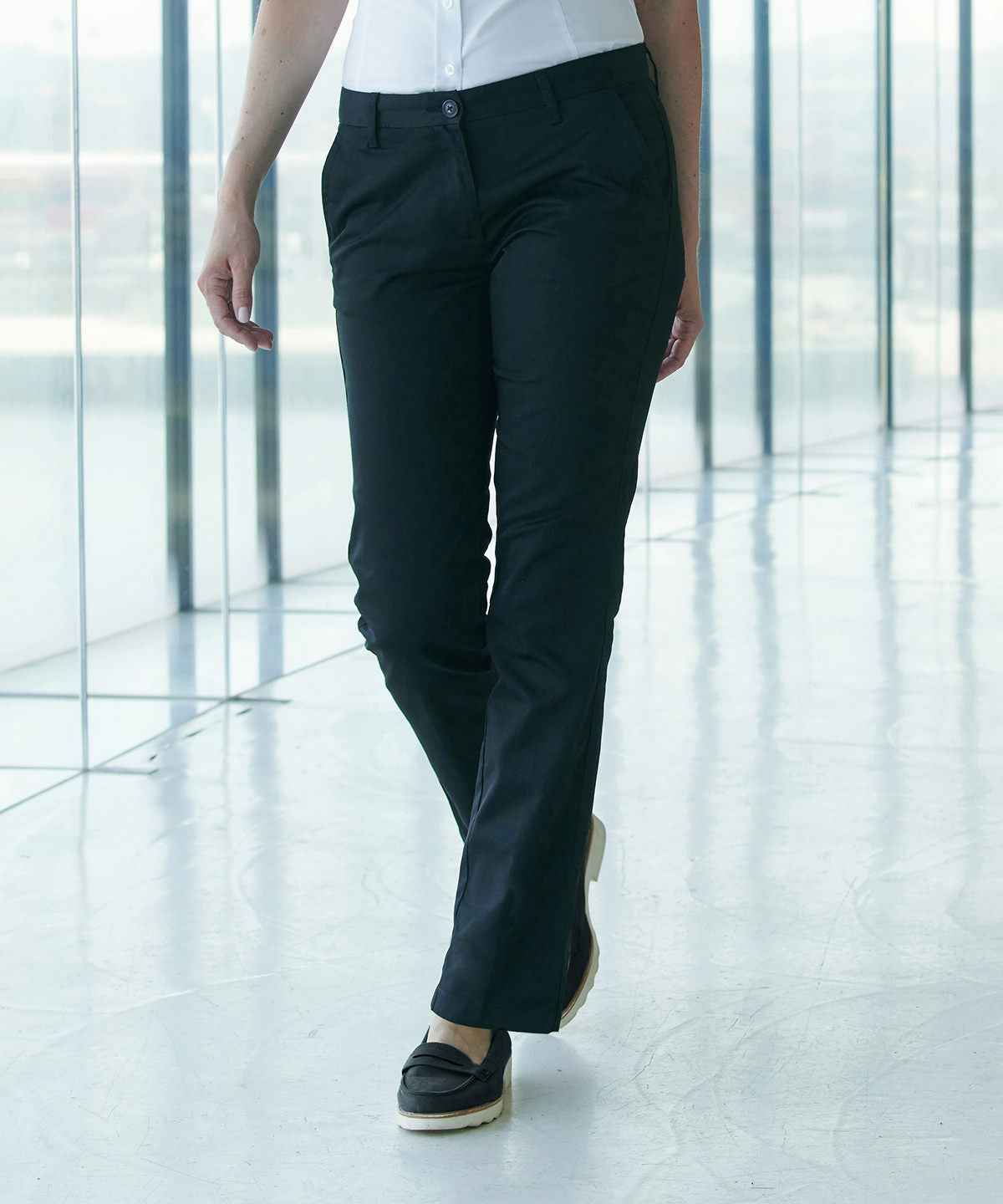 Women's 65/35 flat fronted chino trousers